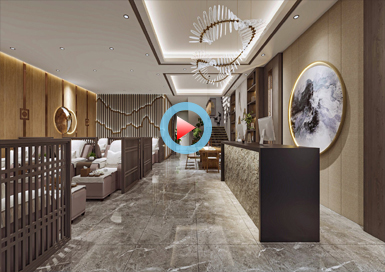 兩層足療店設計全景案例