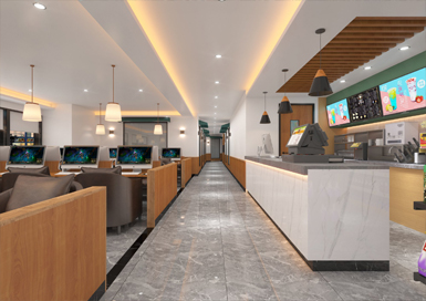 紹興簡約綜合網咖裝修設計案例效果圖